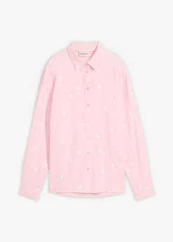 Chemisier en gaze de coton à motif cœurs