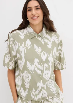 Chemisier en viscose avec imprimé ethnique