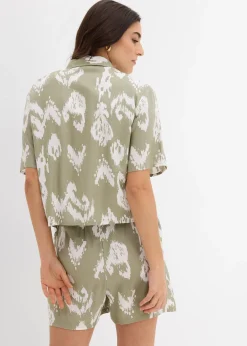 Chemisier en viscose avec imprimé ethnique
