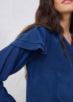 Chemisier en viscose et soie