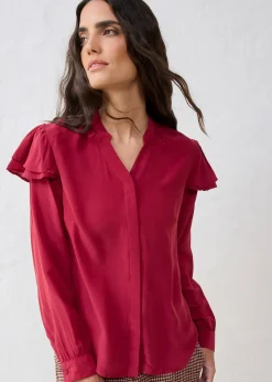 Chemisier en viscose et soie