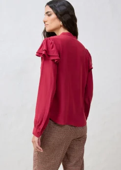 Chemisier en viscose et soie