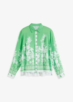 Chemisier en viscose fluide, dos plus long