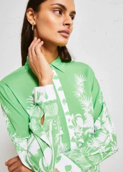 Chemisier en viscose fluide, dos plus long
