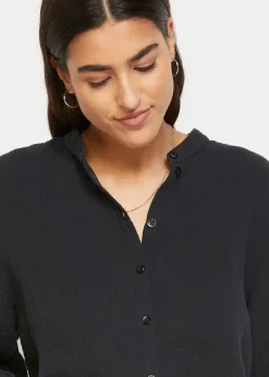 Chemisier long en gaze de coton