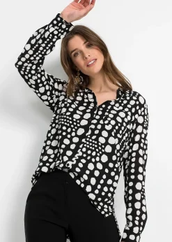 Chemisier long imprimé en viscose fluide