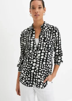 Chemisier long imprimé en viscose fluide