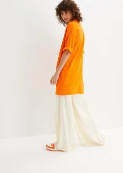 Chemisier long, oversize et doux en gaze de coton