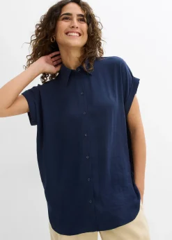 Chemisier manches courtes avec polyester recyclé