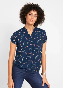 Chemisier manches courtes en viscose fluide