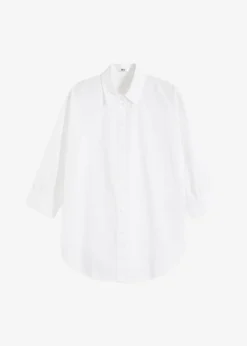 Chemisier oversize en coton, manches 3/4