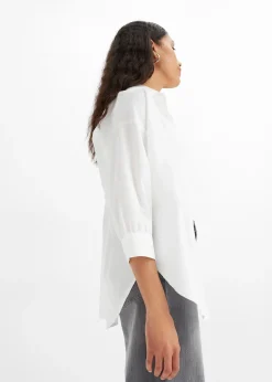 Chemisier oversize en coton, manches 3/4