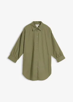 Chemisier oversize en coton, manches 3/4