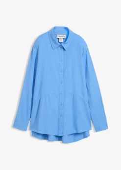 Chemisier oversize en lin mélangé