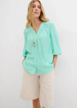Chemisier oversize en viscose mélangée