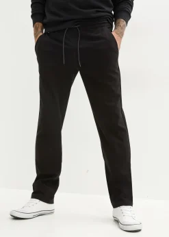 Chino extensible à taille élastiquée, droit et ample