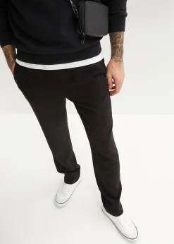 Chino extensible à taille élastiquée, droit et ample
