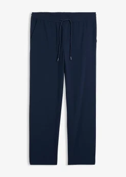 Chino extensible à taille élastiquée, droit et ample