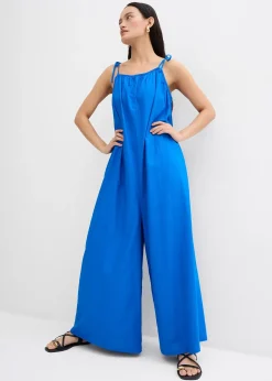 Combinaison aérienne en lin et viscose