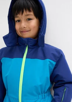 Combinaison de ski à doublure chaude, capuche amovible et détails réfléchissants