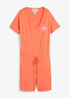 Combishort fluide en jersey de viscose mélangée