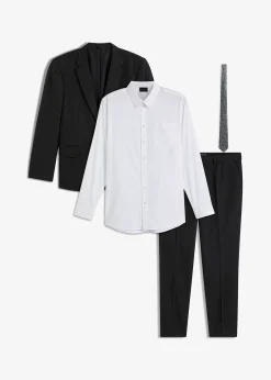 Costume 4 pièces slim avec chemise et cravate