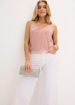 Crop top au décolleté plongeant
