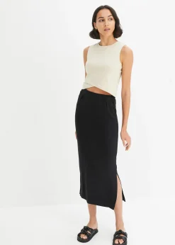 Crop top en coton extensible