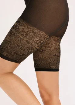 Cycliste anti-frottement avec imprimé dentelle 110 den