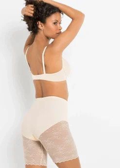 Cycliste sculptant avec empiècement dentelle, maintien modéré