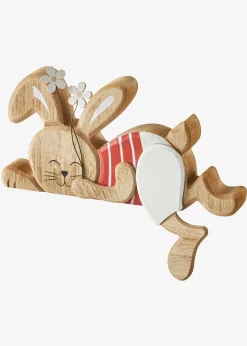 Déco encadrement de porte lapin avec fleurs