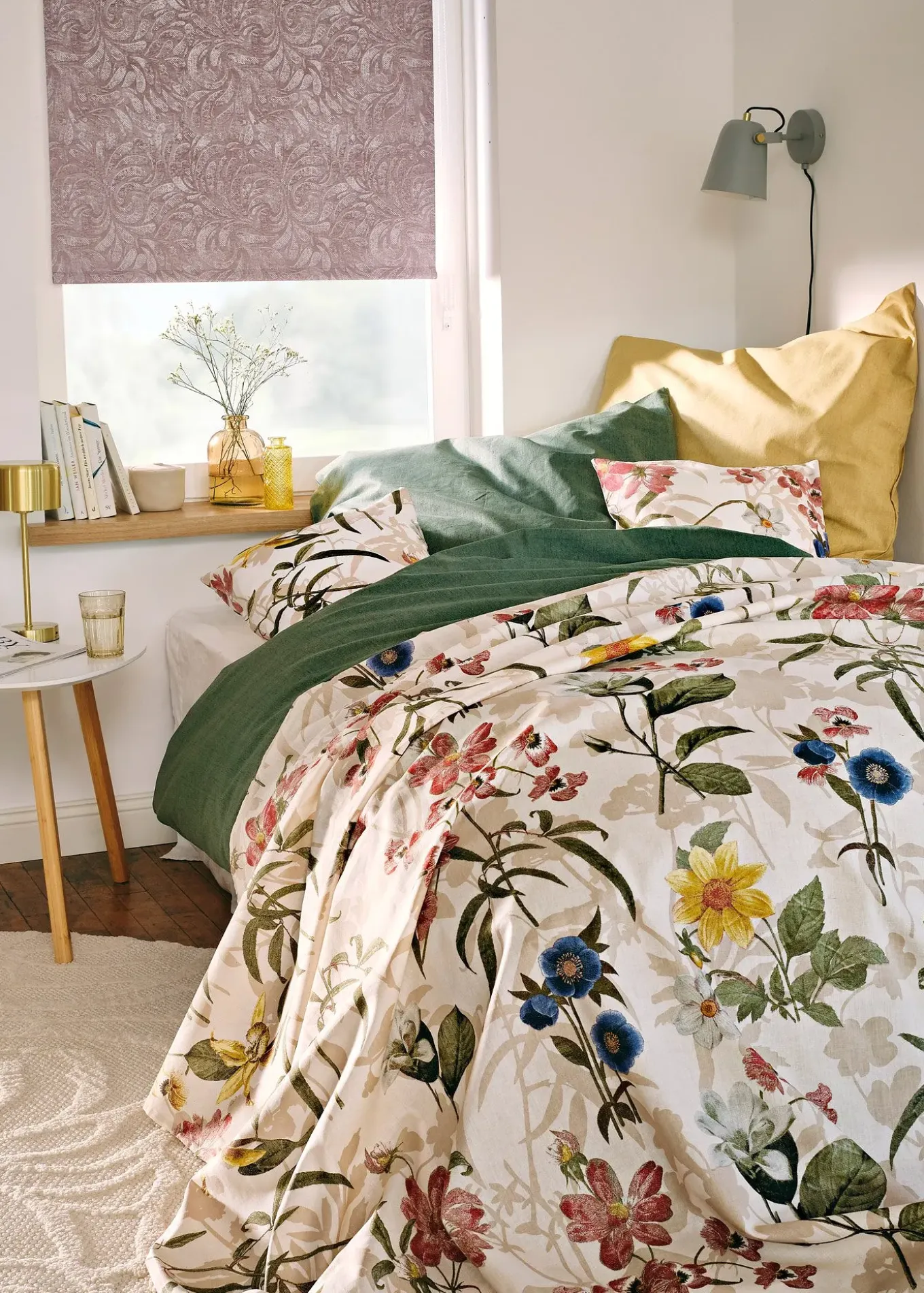 Dessus de lit à motif floral