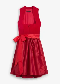 Dirndl avec corsage en velours et tablier en satin