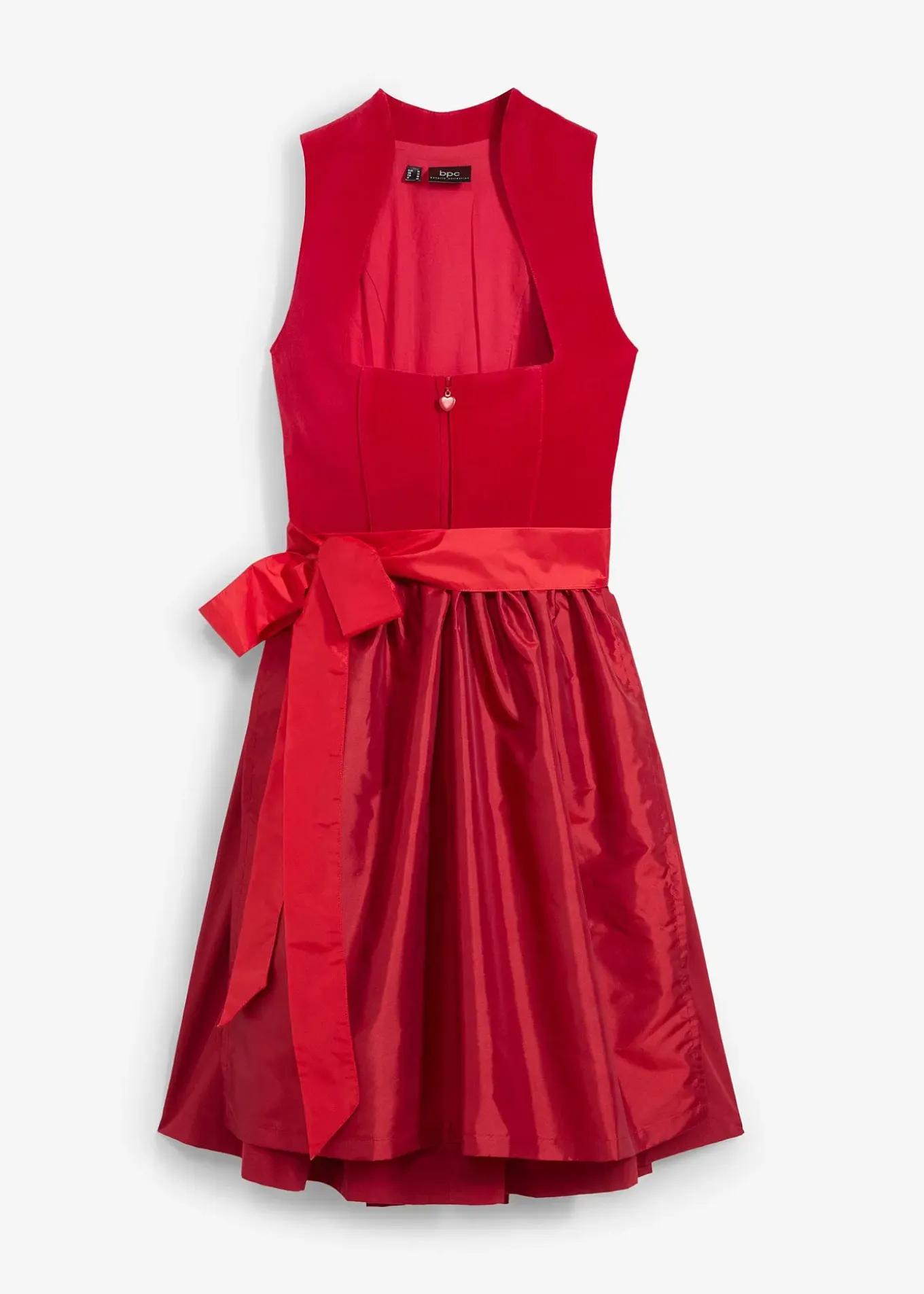 Dirndl avec corsage en velours et tablier en satin