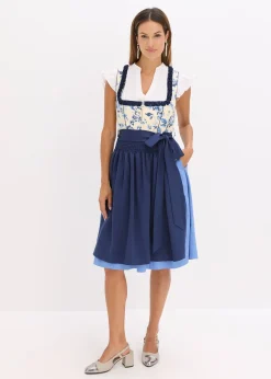 Dirndl avec tablier brodé (ens. 2 pces)