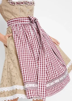 Dirndl avec tablier, longueur genou (ens. 2 pces)