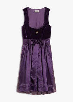Dirndl avec velours en longueur midi (ens. 2 pces)