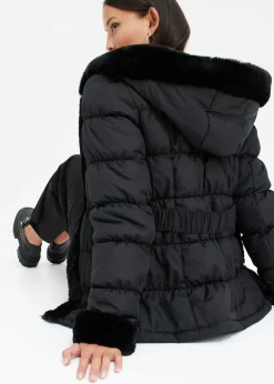 Doudoune avec bordures peluche
