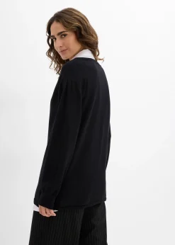 Ensemble de grossesse et d’allaitement avec pull et blouse sans manches