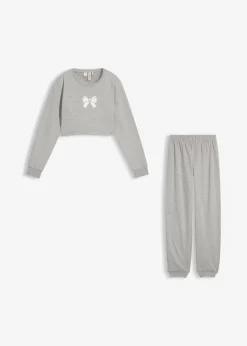 Ensemble d’intérieur en coton mélangé avec un sweat court