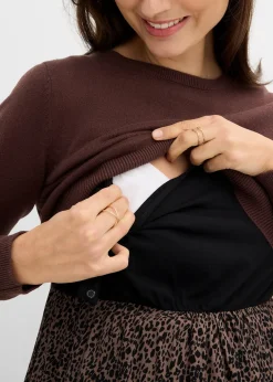 Ensemble robe et pull 3en1 pour la grossesse et l’allaitement (ens. 2 pces)