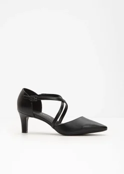 Escarpins à brides croisées et talon fin