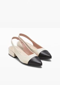 Escarpins slingback à talon plat