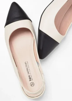 Escarpins slingback à talon plat