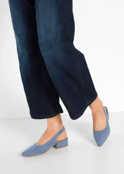 Escarpins slingback à talon plat