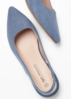 Escarpins slingback à talon plat