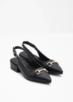 Escarpins slingback à talon plat