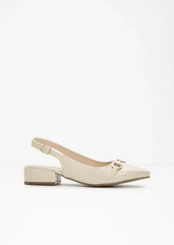 Escarpins slingback à talon plat