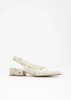 Escarpins slingback à talon plat