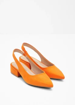 Escarpins slingback à talon plat
